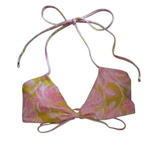 Power 2 Flower Floral Bikini Top Medium